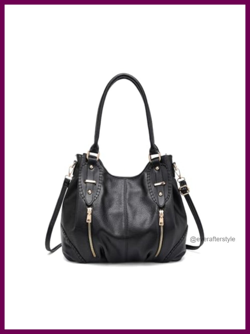 Vintage PU Leather Hobo Tote Bag Satchel Purse Adjustable Strap